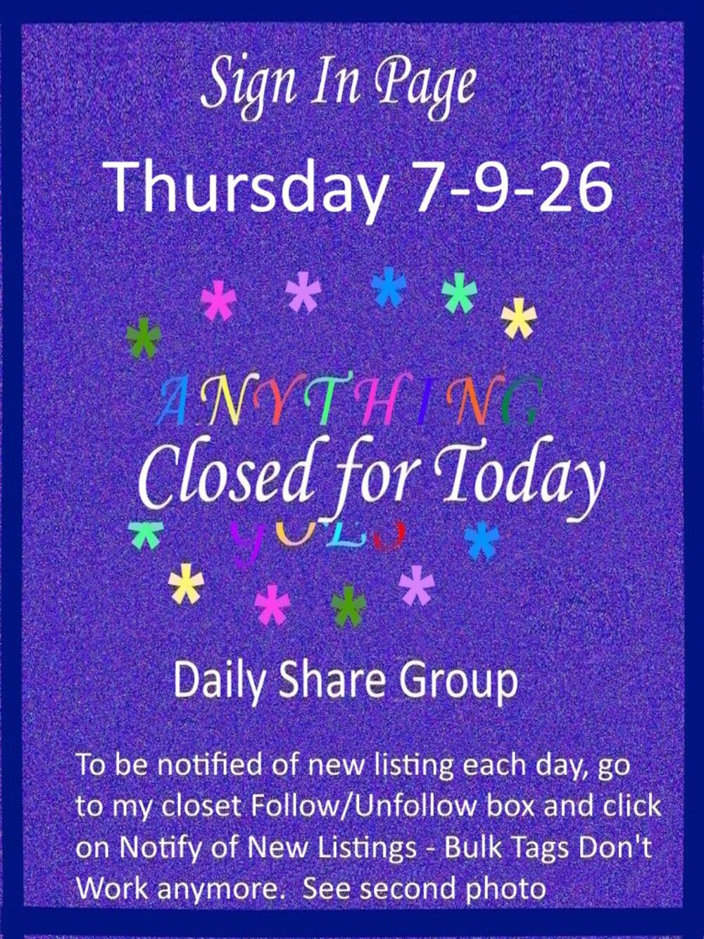 Thursday 7-9-26 Anything Goes Share Group - Part One Sign In Page